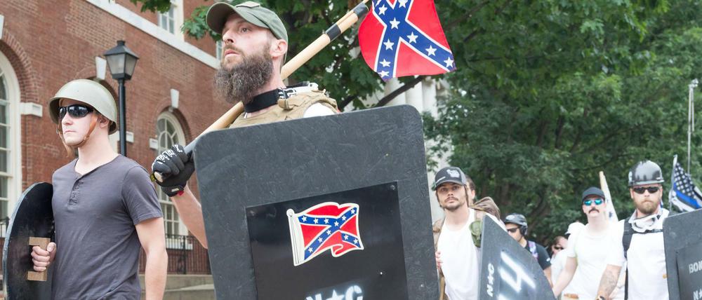 Weiße Nationalisten haben am Samstag in Charlottesville demonstriert und randaliert.
