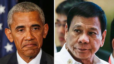 Werden wohl keine Freunde mehr: US-Präsident Barack Obaama und der Präsident der Philippinen, Rodrigo Duterte. 