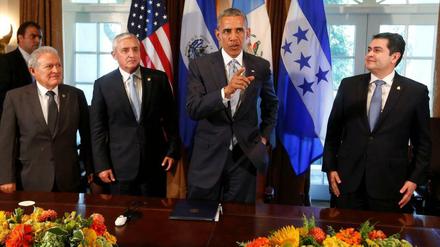 Barack Obama traf sich mit den Präsidenten von El Salvador, Guatemala und Honduras.