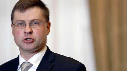 Der für den Euro zuständige EU-Vizekommissionspräsident Valdis Dombrovskis.