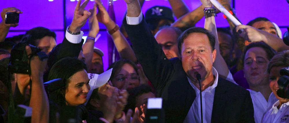 Panamas Wahlsieger Juan Carlos Varela feiert seinen Erfolg