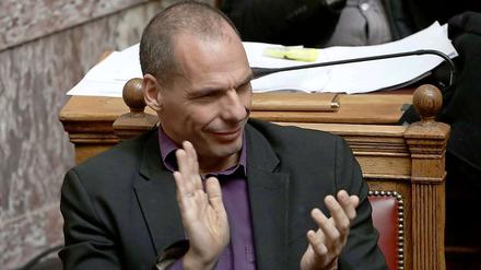 Yanis Varoufakis bei einer Abstimmung im Parlament.