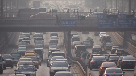 Smog in Peking. Die Treibhausgas-Konzentration in der Atmosphäre ist noch nie so schnell gestiegen wie im vergangenen Jahr.