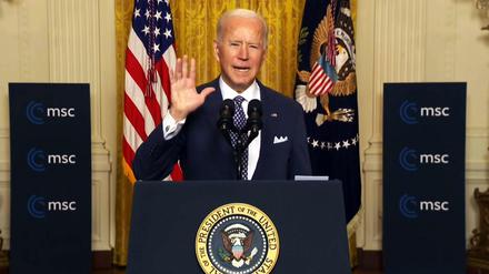Amerika meldet sich zurück: Präsident Joe Biden bei der virtuellen Münchner Sicherheitskonferenz.
