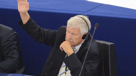 Der ehemalige NPD-Chef Udo Voigt im EU-Parlament.