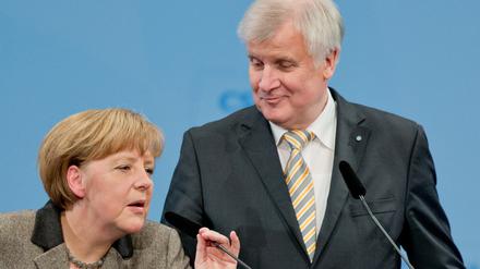 Schwierige Partner: Die CDU-Vorsitzende Angela Merkel und CSU-Chef Horst Seehofer.