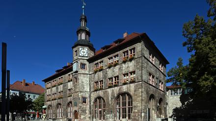 Das historische Rathaus der Stadt, wenige Tage vor der Oberbürgermeisterwahl in Nordhausen (Symbolbild).