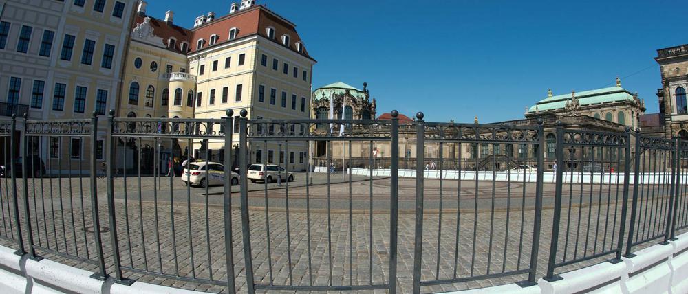 Der Tagungsort im Hotel Taschenbergpalais Kempinski in Dresden ist streng abgeschirmt.