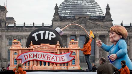 Demonstration gegen TTIP.