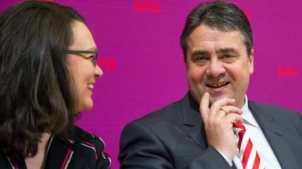 Reformwillig. SPD-Chef Sigmar Gabriel mit Arbeitsministerin Andrea Nahles (SPD).