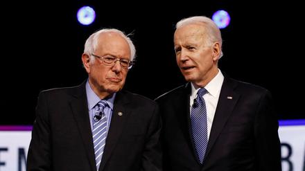 Bernie Sanders und Joe Biden, die derzeitigen Favoriten im Demokraten-Rennen.