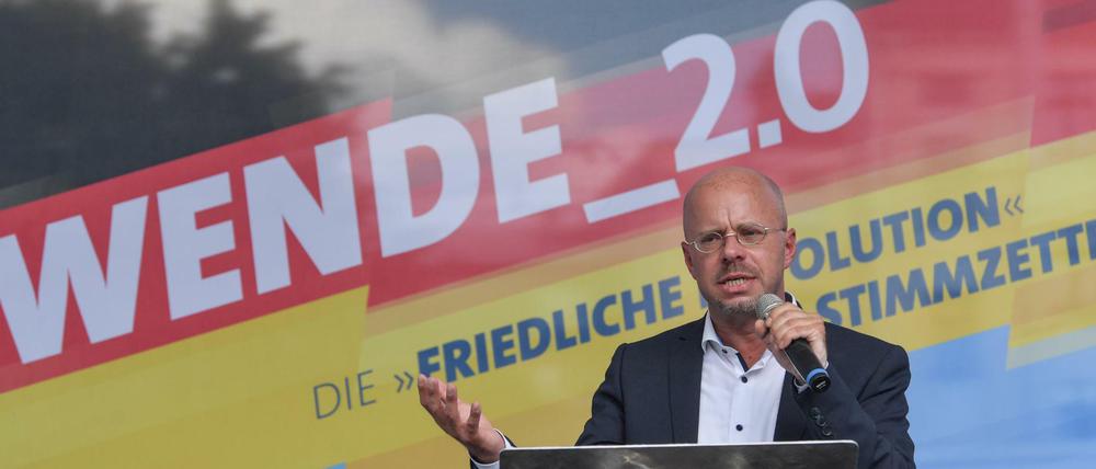 „Wende 2.0“: Wegen solcher Slogans werfen frühere DDR-Oppositionelle der AfD Missbrauch der friedlichen Revolution 1989 vor.