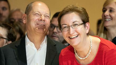 Das Kandidatenpaar Olaf Scholz und Klara Geywitz.
