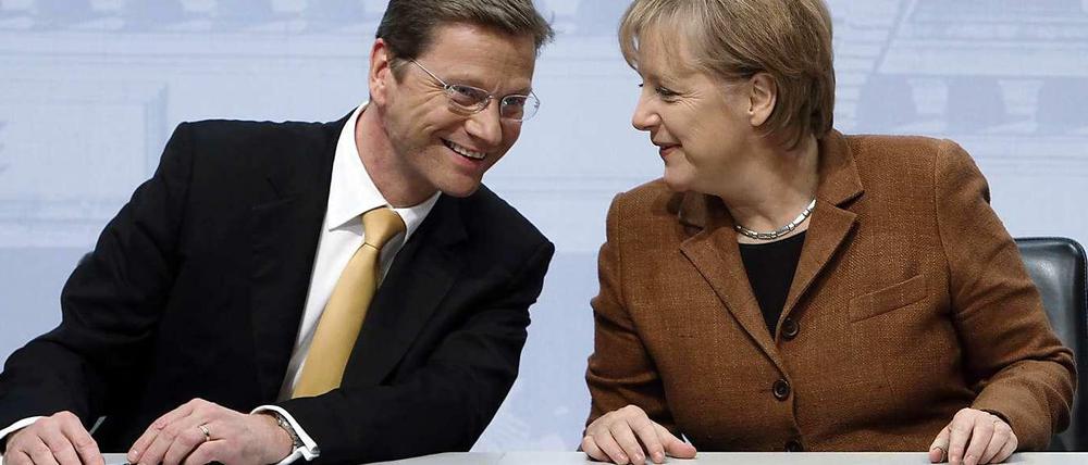 Da regierte man noch gemeinsam. Westerwelle und Merkel.