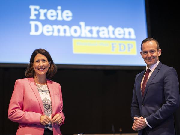 Daniela Schmitt ist Vizechefin der FDP in Rheinland-Pfalz, Volker Wissing ist Landesvorsitzender.