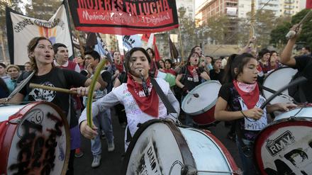 Wie hier in Buenos Aires wurde am Mittwoch (Ortszeit) in vielen südamerikanischen Städten demonstriert.