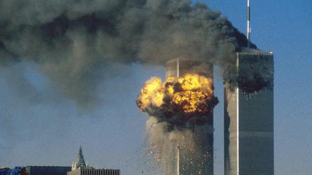 Das World Trade Center in New York nach dem Terroranschlag am 11. September.