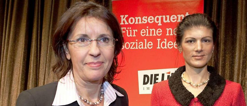 Nah an der Linkspartei: Andrea Ypsilanti (l.), hier mit Sahra Wagenknecht im Jahr 2010.