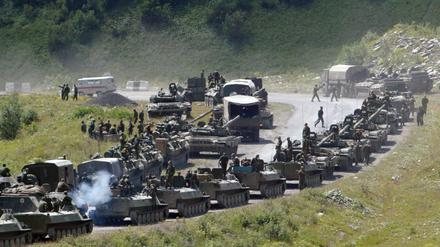 So sah es vor zehn Jahren in Südossetien aus, als russische Panzer auffuhren. 