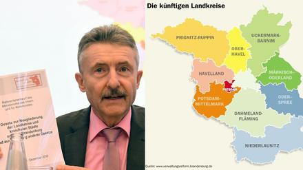 Brandenburgs Innenminister Schröter und seine Pläne für die künftigen Landkreise.