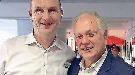 Unzertrennlich. Brandenburgs Regierungschef Woidke (links) mit dem Vattenfall-Aufsichtsrat Freese (beide SPD).