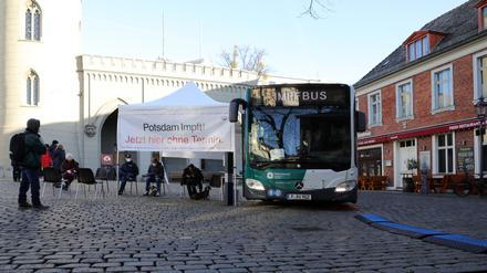 Der Impfbus der Stadt Potsdam ist weiter unterwegs.