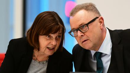 Gesundheitsministerin Ursula Nonnemacher (Die Grünen) und Innenminister Michael Stübgen (CDU). 