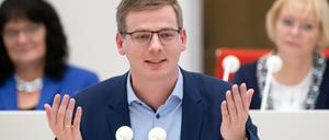 Sebastian Walter am vergangenen Donnerstag im brandenburgischen Landtag. 