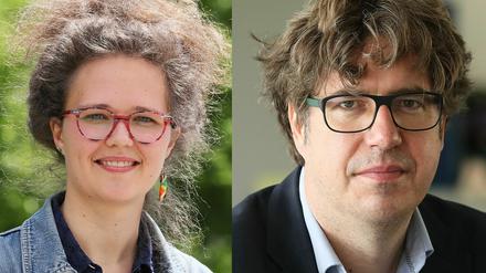 Die Grünen-Spitzenkandidat:innen Michael Kellner und Anna Emmendörffer.
