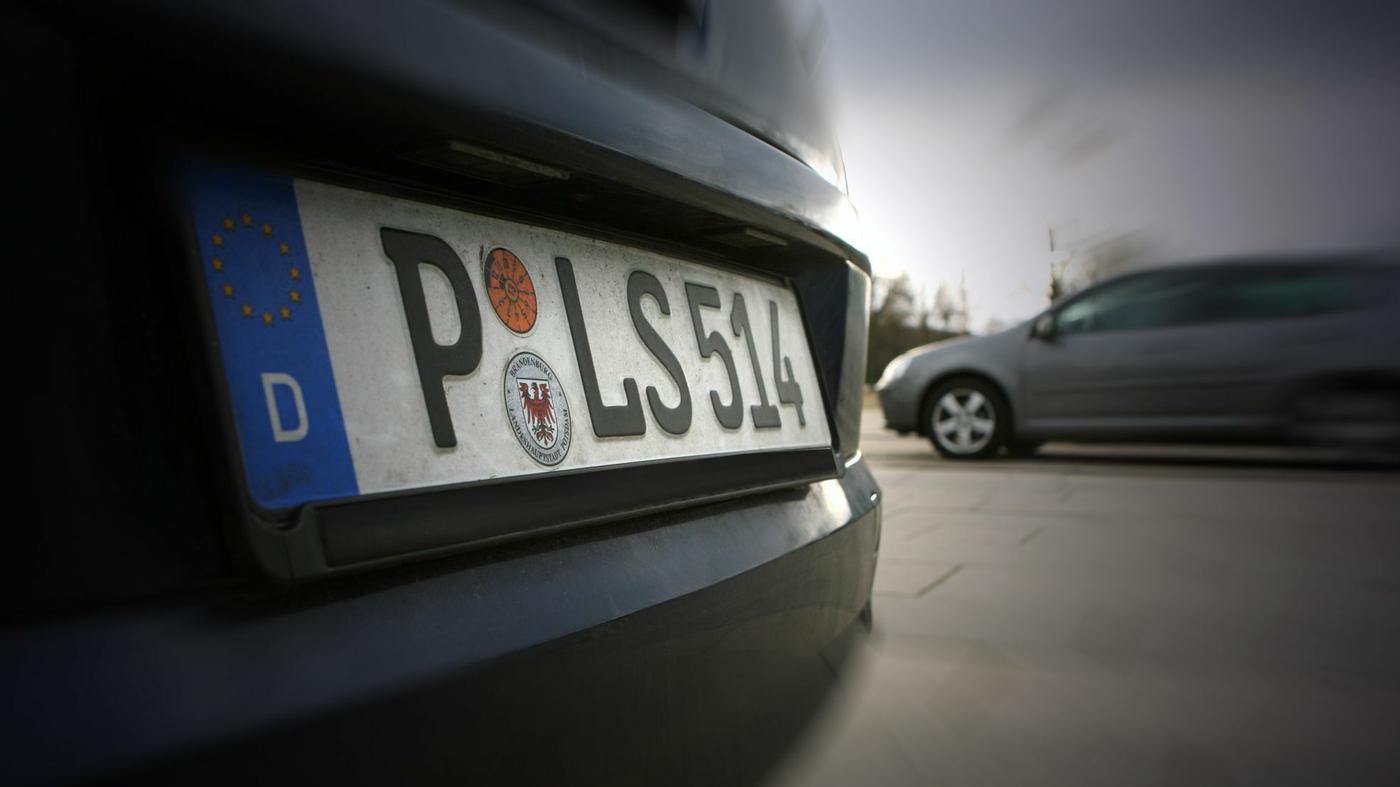 Landeshauptstadt Diebesgut Nummernschild