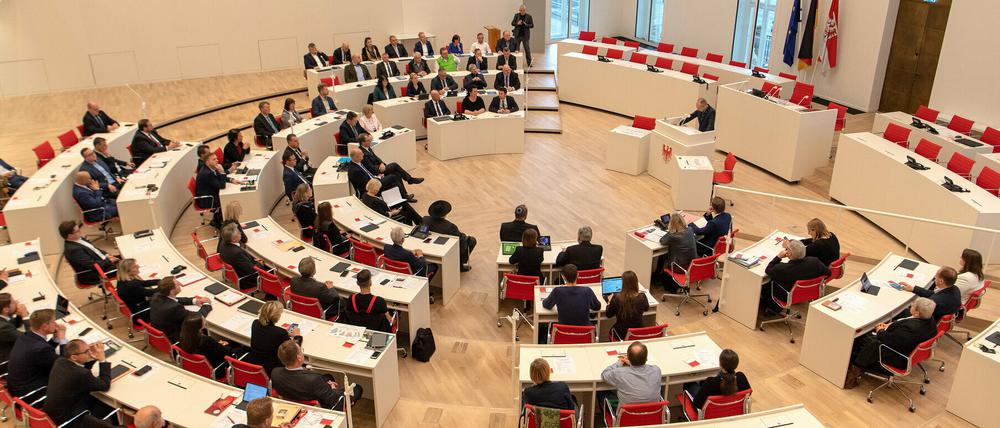 Eine Sitzung des Brandenburger Landtages.