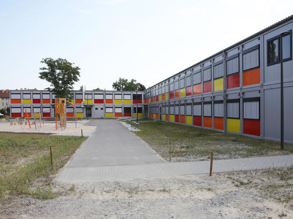 Noch ist die Schule am Nuthewinkel in Containern untergebracht.