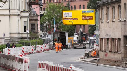 In der Behlertstraße dauern die Bauarbeiten an. 