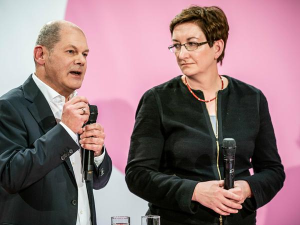 Geywitz und der heutige Kanzler Olaf Scholz bewarben sich 2019 für den SPD-Vorsitz.