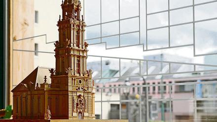 Ein Modell der Garnisonkirche.
