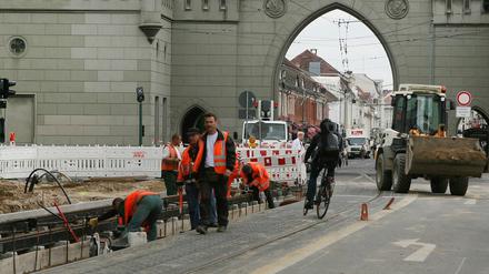 Von wegen "Bahn frei". Wer in Potsdam mit dem Rad unterwegs ist, muss auch mal was riskieren.