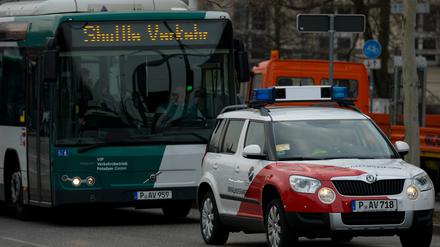 Dieselpreise. Die 54 Busse des Potsdamer Verkehrsbetriebs tanken billiger.
