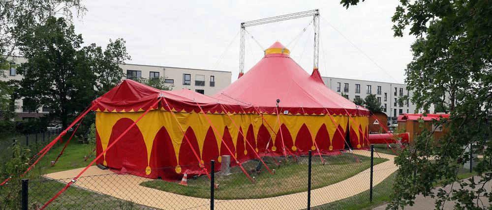 Das Montelino-Zirkuszelt im Volkspark Potsdam.