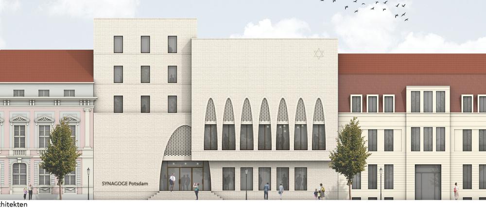 Die aktuelle Version des Vorentwurfs des Architektenbüros Haberland für eine Synagoge in Potsdam.