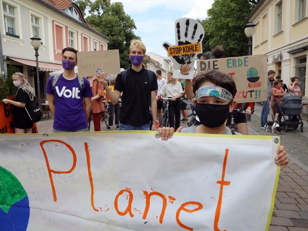 Demonstration von Fridays for Future im Sommer in Potsdam