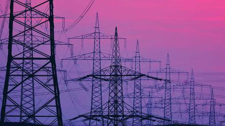 In der Abendsonne sehen selbst Stromleitungen wunderschön aus. Der Ausbau des Hochspannungsnetzes ist ein Hauptthema der kommenden Jahre.