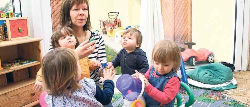Kinderbetreuung. Ingrid Stahl ist seit zehn Jahren Tagesmutter in Potsdam.