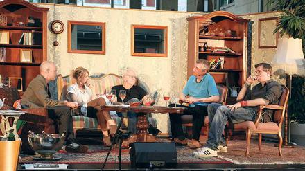 Couchgenossen. Zum „Havelsounds“- Schwatz empfing Tim Jaeger (links außen) Isabell Gerschke, Wolfgang Dümcke, Matthias Steinmetz und Kay-Uwe Kärsten (v.l.).