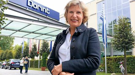 Angekommen in Potsdam. Bettina Schütt, neue Dorint-Chefin, an ihrem Arbeitsplatz. Die Holländerin war weltweit in Hotels tätig und will jetzt dauerhaft in Potsdam bleiben.