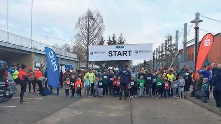 Viele Kinder waren beim 1,5 Kilometer-Vorlauf am Start.