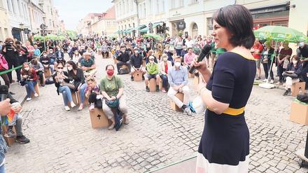 Start in den Wahlkampf vor Ort. Annalena Baerbock ist Direkt- und Kanzlerkandidatin für Bündnis 90/Die Grünen.
