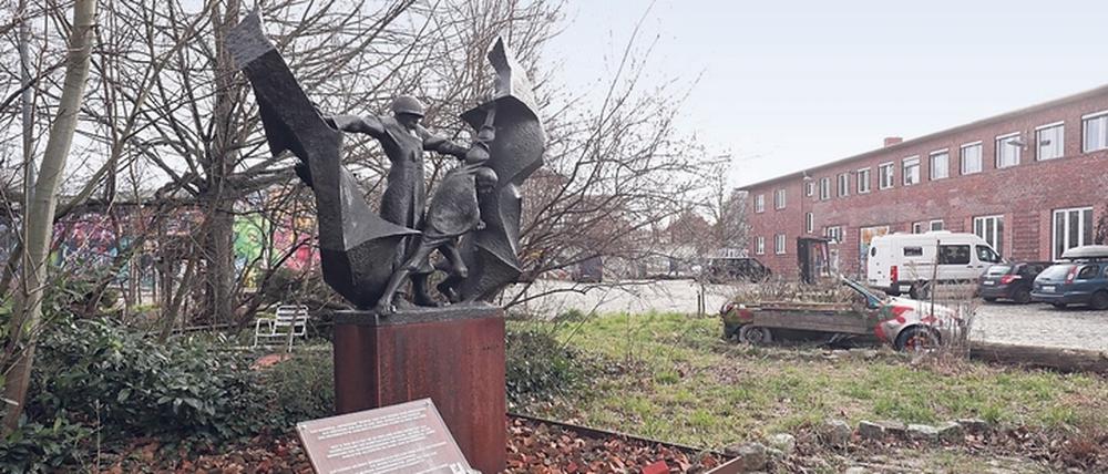 Die Skulptur „Befreiung“ erinnert an Zwangsarbeiter:innen.