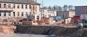 Schulstart 2024. Die Bodenplatte für eine Grundschule im neuen Stadtteil Krampnitz ist fertig.
