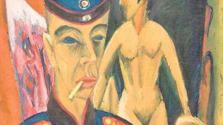 Sinneswandel. Auch der Maler Ernst Ludwig Kirchner meldete sich zu Beginn des Ersten Weltkrieges als Freiwilliger. Doch nach wenigen Monaten schon wurde er nach einem Nervenzusammenbruch beurlaubt. In dem Bild „Selbstbildnis als Soldat“ spiegelt sich die Verzweiflung des Künstlers wider.