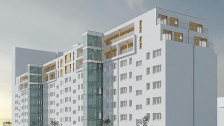 In Berlin testet die Howoge-Wohnungsbaugesellschaft Holz-Aufstockungen auf Plattenbauten.